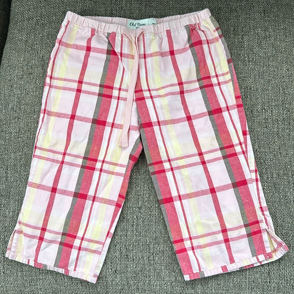 Old Navy Kids XS Pink Plaid Pajama Pants Flame Resistant
